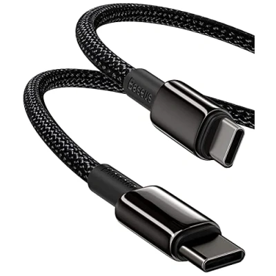 Abbildung von Baseus USB C Kabel, 100W PD 5A QC 4.0 Schnellladung auf Zinklegierung Typ Ladekabel für iPhone 15 Pro/14/13/12 MacBook Pro 2020 Air iPad Samsung Galaxy S22 Ultra S21 S20
