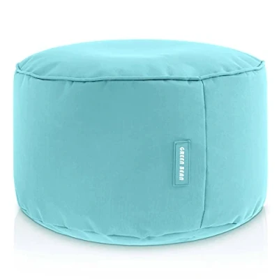 Abbildung von Green Bean Sitzsack Hocker 45x25cm mit EPS Perlen Füllung Fußhocker Fußkissen Sitz Pouf für Sitzsäcke Bodenkissen Kinder und Erwachsene Fußablage Sitzkissen Sitzhocker Aquamarin