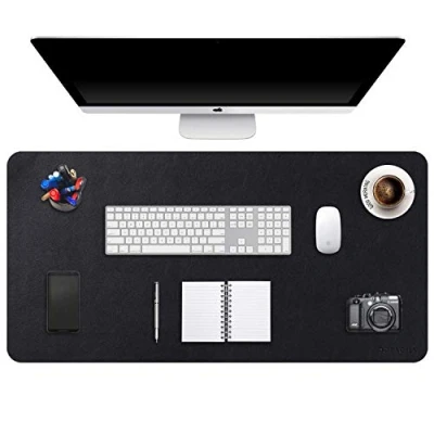 Abbildung von DOBAOJIA Große Schreibtischunterlage XXXXL, Schreibtischmatte, Desk Pad, Schreibtischschutz, Schreibblock, für Laptop/Tastatur/Maus, PU Leder Wasserdicht + Wildleder Rutschfest 120 x 60cm