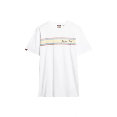 Abbildung von Superdry Venue LOGO Stripe Tshirt print, Herren, Größe: XL, Optic