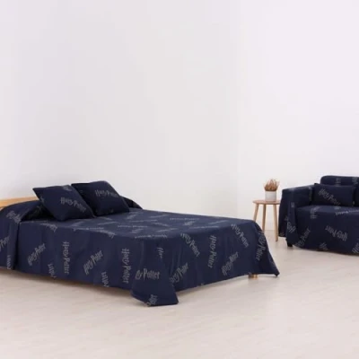 Abbildung von Belum Decke mit Harry Potter, extra weich, Größe: 180 x 270 cm, Stoff: 60% Baumwolle, 40% Polyester, Modell: Ravenclaw, Eigenschaften: feuchtigkeitsabweisend, hypoallergen, milbendicht und