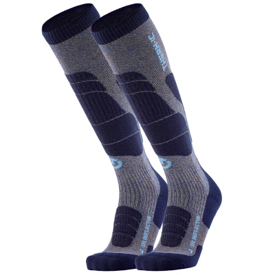Abbildung von Therm ic Herren Chaussettes Ski Merino Reflector Men Skisocken, Blau/Grau, FR : S (Taille Fabricant S(35 38))