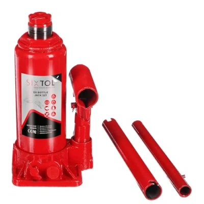 Abbildung von SIXTOL SX Bottle Jack 32T Hydraulischer Stempelwagenheber 32 Tonnen Kompakt Stahlkonstruktion Schwerlast Fahrzeugwartung LKW Anhänger