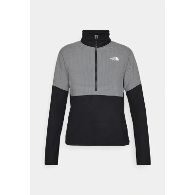 Abbildung von The North Face Glacier Heavyweight 1/2 ZIP Fleecepullover, Damen, Größe: XS, Black/smoked pearl/anthracite grey