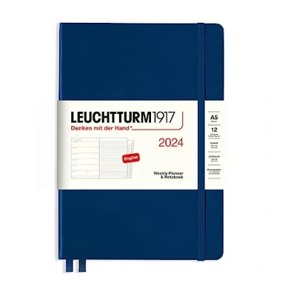 Abbildung von LEUCHTTURM1917 367754 Wochenkalender &amp; Notizbuch Composition (B5) 2024, 12 Monate, Marine, Englisch