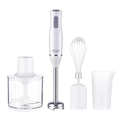 Abbildung von Adler Stabmixer AD 4620 Set, Handmixer 500W, 2 Stufen, weiß