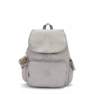 Abbildung von Kipling Damen City Pack Medium Rucksack, Grau Gris, 10.5&quot; L x 14.5&quot; H 6.75&quot; D, Rucksack