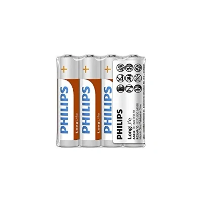 Abbildung von Philips Batterien AAA R03L4F 4er Pack Zinkchlorid Technologie 3 Jahre Lebensdauer