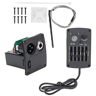 Abbildung von Gitarren Equalizer, SE 5N 5 Band EQ Equalizer Tonabnehmer für akustische Gitarre Musikinstrument