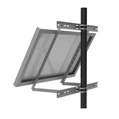 Abbildung von enjoy solar Aluminium verstellbare Masthalterung mit Neigungswinkel 30 60 für Einzelpanel, Solarmodul, geeignet Modulbreite 100 680mm (inkl. Schrauben und Muttern)