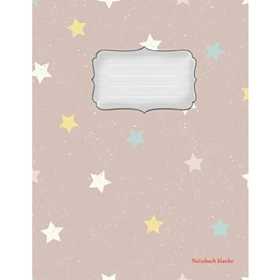Abbildung von Notizbuch blanko: Sterne A4 Format 112 Seiten mit Register ideal als Tagebuch, Skizzenbuch, Sketchbook, Zeichenbuch oder leeres Malbuch