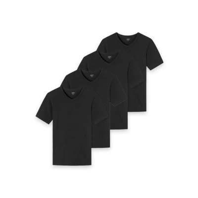 Abbildung von uncover by Schiesser Kurzarm 4ER PACK Basic Unterhemd/shirt, Herren, Größe: XXL, Schwarz