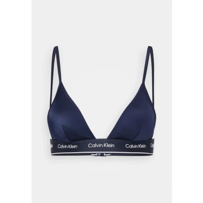Abbildung von Calvin Klein Swimwear Triangle Bikinitop, Damen, Größe: Small, Dark sapphire