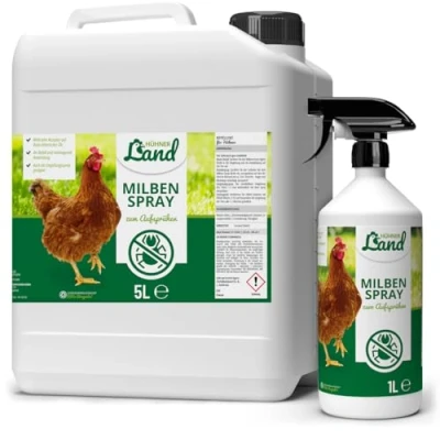 Abbildung von HÜHNER Land Milben Spray für Hühner XL Set 6 Liter inkl. Sprühflasche Gegen &amp; Parasiten, Milbenspray Milbenmittel als Umgebungsspray zur Vorbeugung bei akutem Befall