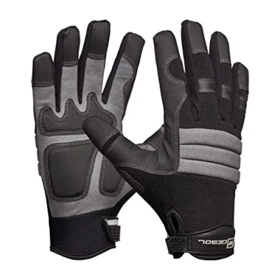 Abbildung von Gebol Master Performance Arbeitshandschuhe mit Polsterungen Atmungsaktive Premium Montagehandschuhe aus Synthetikleder Klettverschluss Für Herren Größe XL (Gr 10) Schwarz 1 Paar