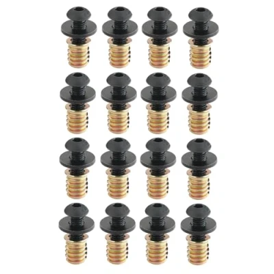 Abbildung von SO TECH® Montagezubehör Schraubenset mit Gewinde /Einschraubmuffen &amp; Unterlegscheiben (1 St., je 16 Stück), Schrauben M8 x 20mm, Einschraubmuffen 15mm für Tischgestelle etc