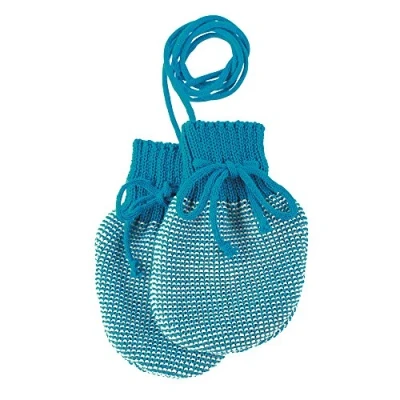 Abbildung von disana Baby Strick Handschuhe Bio Merinoschurwolle, Blau Natur, Gr. 0
