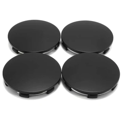Abbildung von RhinoTuning 4 Stück Radnabenkappen für Nabendeckel OD 62 mm ID 58 mm, Schwarz Radnabenabdeckung Geeignet 15&quot; &amp; 16&quot; TE37 A5 Rad, C Felgendeckel