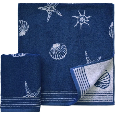 Abbildung von Dyckhoff Handtücher &quot;Seashell&quot;, (2 St., 2er Set 50 x 100 cm), mit Muschelmuster
