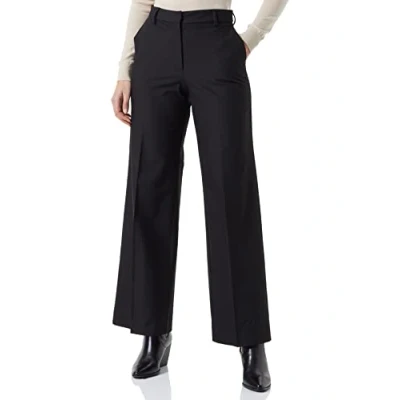 Abbildung von SELECTED FEMME Damen Slfeliana Hw Wide Pant N Noos, Schwarz, 38W / 32L