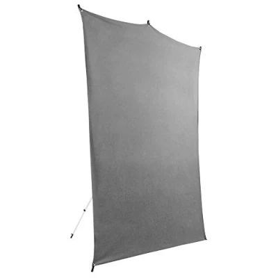Abbildung von Savage Reise Backdrop Set, Grauer Boden Backdrop, Größe 1.52m x 2.13m, Fotokulisse mit Aluminiumständer, Tragetasche Schulterriemen
