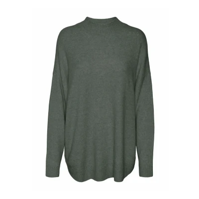 Abbildung von Vero Moda Vmplaza Highnck Strickpullover, Damen, Größe: XS, Dark forest