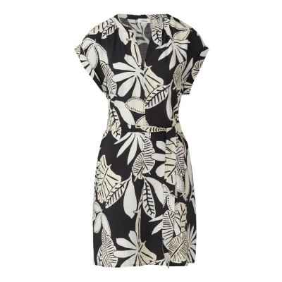 Abbildung von s.Oliver Kurzes Kleid aus Viskosemix im Relaxed Fit schwarz 40