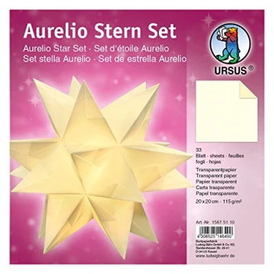 Abbildung von Ludwig Bähr Faltblätter Aurelio Stern Transparentpapier 115g/qm 20x20c