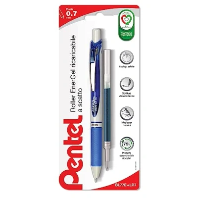 Abbildung von Pentel BL77E Energel MX Schnappverschluss 0,7 mm + Mine blau