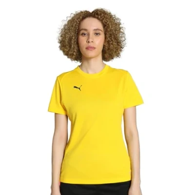 Abbildung von Puma Teamgoal Tshirt basic, Damen, Größe: XXL, Gelbschwarzgelb