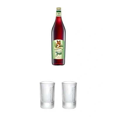Abbildung von Fläminger Jagd Kräuterlikör 3,0 Liter + Jägermeister Frozen Club Shot Glas 4 cl 1 Stück
