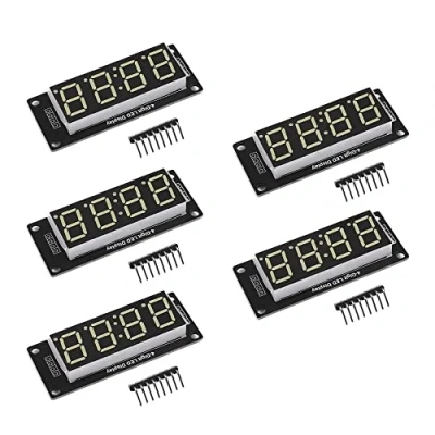 Abbildung von Digital Röhrenuhr Modul, 5 Stück TM1637 0,56 Zoll 4 Stellige Röhren LED 7 Segment Anzeigemodul Drive Chip Anzeige