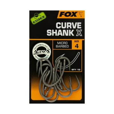 Abbildung von Fox Edges Curve Shank X Hooks Size 4 Karpfenhaken