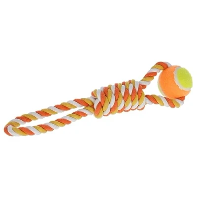 Abbildung von Kerbl Pet Ball am Tau 37cm, orange Baumwolle
