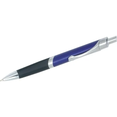 Abbildung von Online Druck Kugelschreiber Sporty Blau, Aluminium Kulli, auswechselbarer Mine, dokumentenecht, schwarzschreibend, Metallclip, 1 Stück
