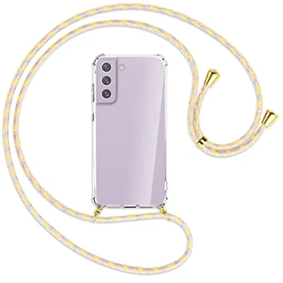 Abbildung von mtb more energy® Handykette kompatibel mit Samsung Galaxy S21 FE (SM G990, 6.4&#039;&#039;) Vintage Flowers/Gold Smartphone Hülle zum Umhängen Anti Shock Full TPU Case