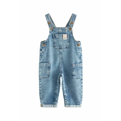 Abbildung von Next Regular FIT Latzhose für Kinder, Größe: 86, Denim