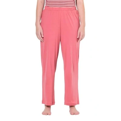 Abbildung von Ulla Popken Pyjama Pyjamahose einfarbig gerades Bein