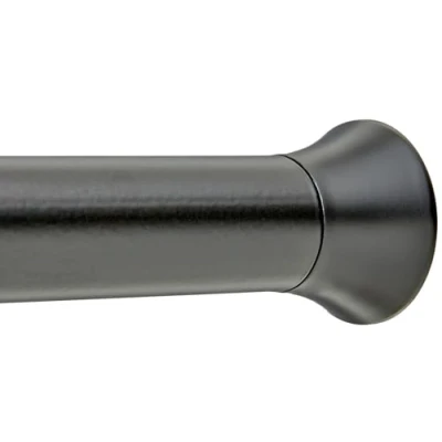Abbildung von Amazon Basics Teleskop Duschvorhangstange zum Einklemmen,198 bis 274 cm, Schwarz