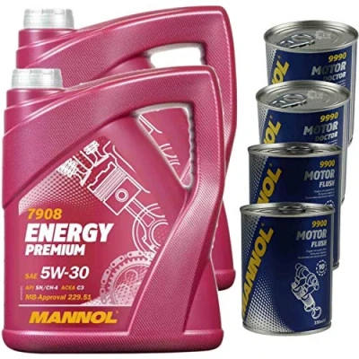 Abbildung von QR PARTS 69795817 10L Motoröl MANNOL Energy Premium 5W 30 2xMotor Doctor+Motor Flush
