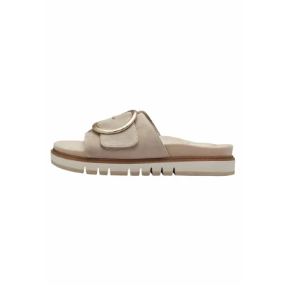 Abbildung von Tamaris Pantolette flach, Damen, Größe: 37, Beige Schuhe