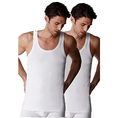Abbildung von LVB Unterhemd aus Bio Baumwolle Cotton Bi pack Herren x2 , Weiß 5/L