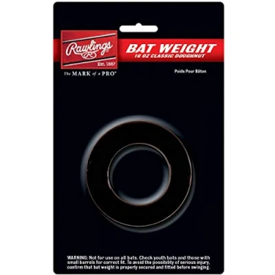 Abbildung von Rawlings Unisex Erwachsene 16 oz. Doughnut Style Bat Weight Gewicht: 473 g, schwarz, OS