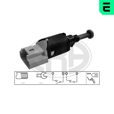 Abbildung von ERA 330718 Bremslichtschalter mechanisch 4 polig PEUGEOT: 206+ Schrägheck, 307 CC, 1007 CITROËN: Xsara Picasso, C3 I Schrägheck