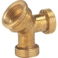 Abbildung von Messing 2 Wege Verteiler 3/4&quot;, Hahnstück
