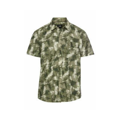 Abbildung von camel active Shortsleeve Hemd, Herren, Größe: Small, Dusty khaki