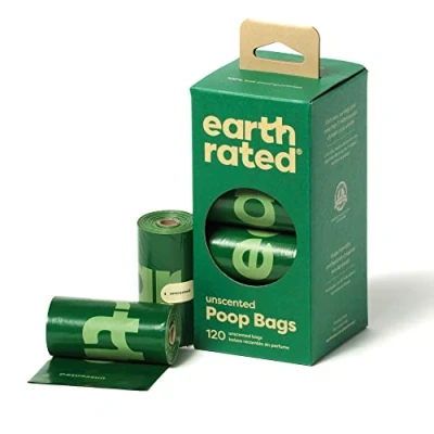 Abbildung von Earth Rated Hundekotbeutel 120 Stück, 100% auslaufsicher und extra dicke Beutel