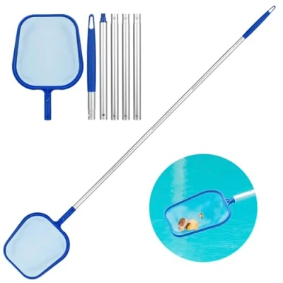 Abbildung von SENTAIMAO Pool kescher，120 cm lang Teichkescher mit Teleskopstange，kescher Für Teich, Algen &amp; Bestway Pool,Algenkescher Nylon Netz