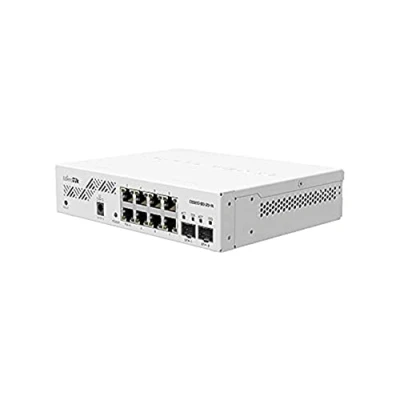 Abbildung von Mikrotik CSS610 8G 2S+in Gigabit Ethernet Netzwerk Switch (10/100/1000) Verbindung, unterstützt Stromversorgung über diesen Port (PoE) Weiß