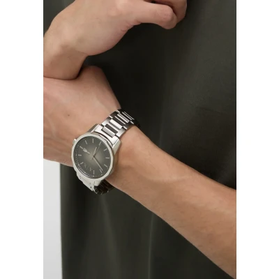 Abbildung von Armani Exchange Banks Uhr silvercoloured, Herren, Größe: One Size, Silver coloured